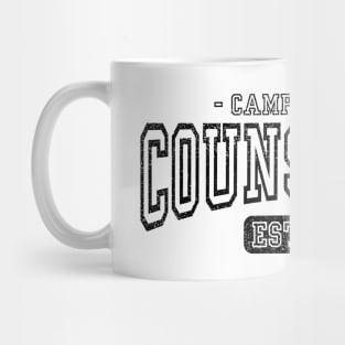 Camp Mash Counselor Varsity Black Mug